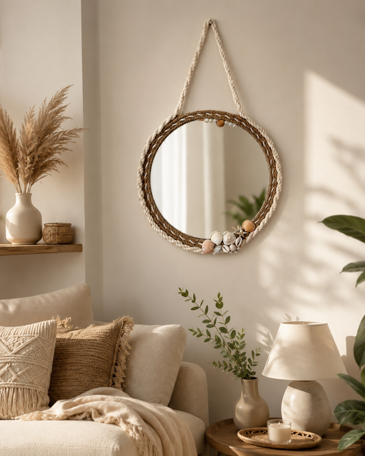 Seashell Boho Mirror 30cm